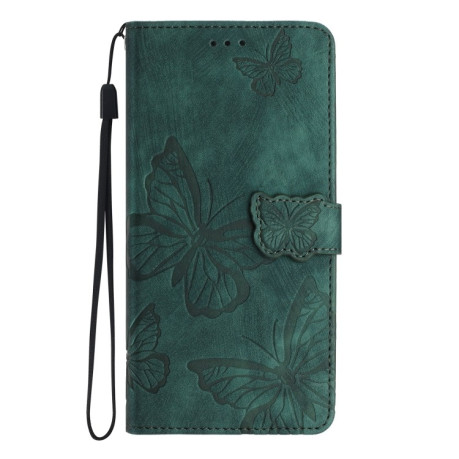 Чохол-книжка Embossed Butterfly для Motorola Moto G75 - зелений
