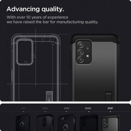 Оригинальный чехол Spigen Tough Armor на Samsung Galaxy A52/A52s Black