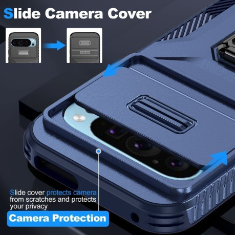 Протиударний чохол Sliding Camshield для Google Pixel 10/10 Pro/9/9 Pro - синій
