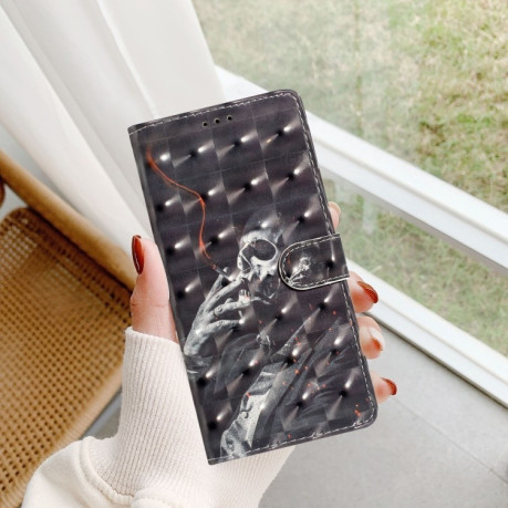 Чехол-книжка 3D Painting для Samsung Galaxy A56 5G - Skull
