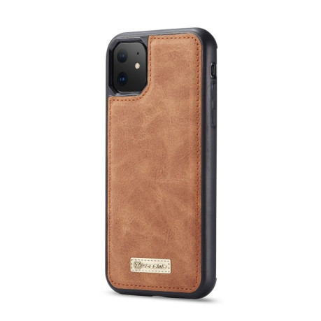 Кожаный чехол-кошелек CaseMe-007 Detachable Multifunctional на iPhone 11 - коричневый