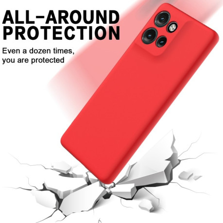 Силиконовый чехол Solid Color Liquid Silicone на Motorola Edge 50 Neo / Moto S50 - красный