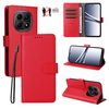 Чехол-книжка c текстурой Litchi  RFID Blocking 3-Card Wallet Leather на Xiaomi Redmi Note 15 4G / 5G /Poco M8  — красный
