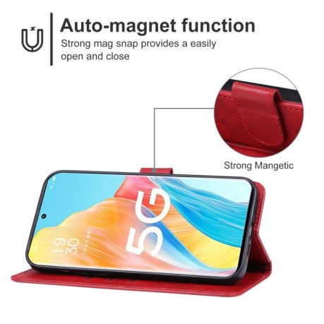 Чехол-книжка EsCase для Reno8 T 5G - красный