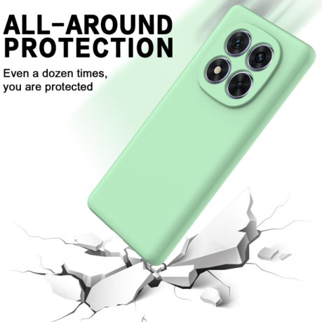 Силиконовый чехол Solid Color Liquid Silicone на Xiaomi Redmi Note 14 Pro 4G - зеленый
