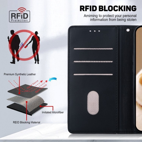 Чохол-книжка Cute Cats RFID Leather для Xiaomi 14T Pro - чорний