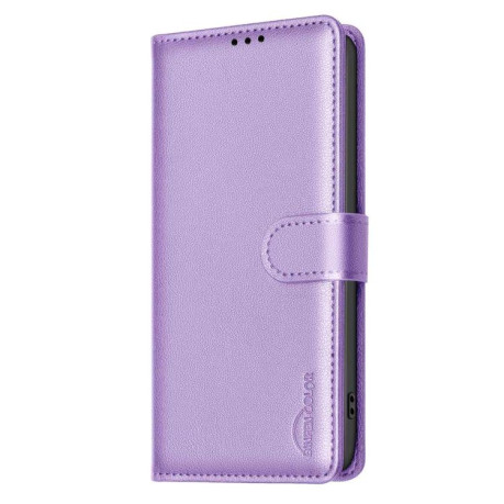Чехол-книжка Litchi Texture RFID Anti-theft Leather для на Samsung Galaxy M16 5G / F16 5G - фиолетовый