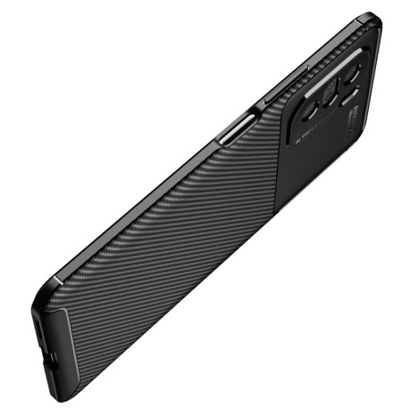 Ударозащитный чехол HMC Carbon Fiber Texture на Xiaomi Mi 11i/Poco F3/Redmi K40/K40 Pro - черный