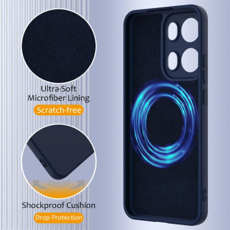 Силіконовий чохол Shockproof Silicone Magsafe для OPPO Reno13 Pro 5G Global - синій
