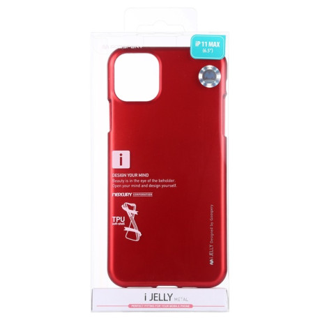 Ударозахисний Чохол MERCURY GOOSPERY i-JELLY TPU на iPhone 11 Pro Max-червоний