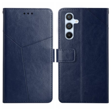 Чехол-книжка Y-shaped Pattern для Samsung Galaxy A55 5G - синий