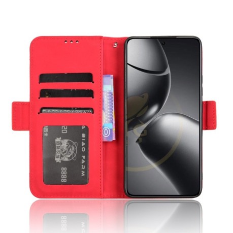 Чехол-книжка Skin Feel Calf на Xiaomi 14T Pro - красный