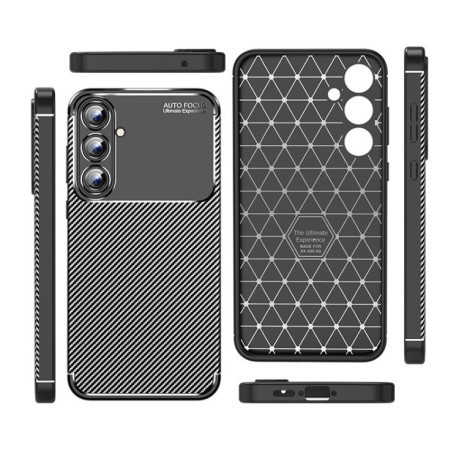Ударозащитный чехол HMC Carbon Fiber Texture на Samsung Galaxy A55 - черный