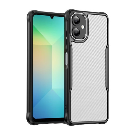 Ударозащитный чехол Carbon Fiber Texture Translucent на Samsung Galaxy A06 4G - черный