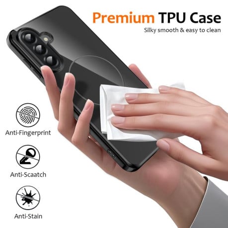 Чохол Glossy TPU Shockproof з MagSafe на Samsung Galaxy A17 5G/4G - чорний