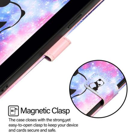 Чохол-книжка Colored Drawing Pattern Plain Weave Leather для Xiaomi Redmi Note 14 Pro 5G/Poco X7 - Panda