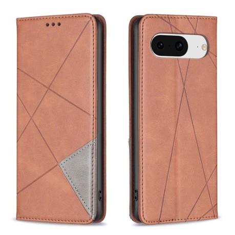 Чехол-книжка Rhombus Texture для Google Pixel 8 - коричневый