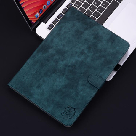 Чехол-книжка Embossed Tiger Pattern Leather для Xiaomi Redmi Pad 2 / Xiaomi Redmi Pad SE 11 2025 - синій