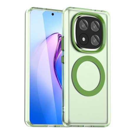 Протиударний чохол MagSafe Holder PC Hybrid для Xiaomi Redmi Note 14 Pro+ 5G - зелений