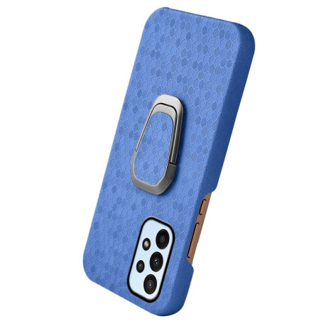 Противоударный чехол Honeycomb Ring Holder для Samsung Galaxy A23 4G - синий