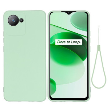 Силіконовий чохол Solid Color Liquid Silicone на Realme C30 - зелений