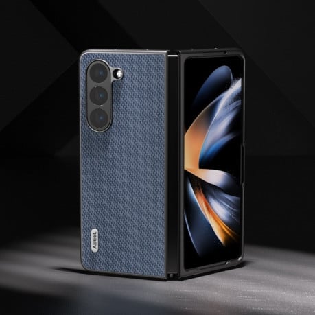 Протиударний чохол ABEEL Carbon Fiber Texture для Samsung Galaxy Fold 5 - синій