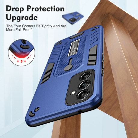 Протиударний чохол Variety Brave Armor Finger Loop Holder для Samsung Galaxy M14 5G - синій