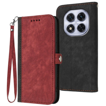 Чохол-книжка Side Buckle Double Fold Hand Strap Leather для Xiaomi Redmi Note 14 Pro 5G/Poco X7 - червоний