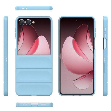 Силіконовий чохол Magic Flannel для Samsung Galaxy Flip 7 5G - блакитний