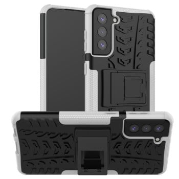 Протиударний чохол Tire Texture на Samsung Galaxy S21 Plus - білий