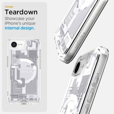 Оригинальный чехол Spigen Ultra Hybrid  Zero One Mag для iPhone 16e - White