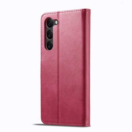 Чоловіча книжка LCIMEEKE Calf Texture на Samsung Galaxy S25 5G - червоний