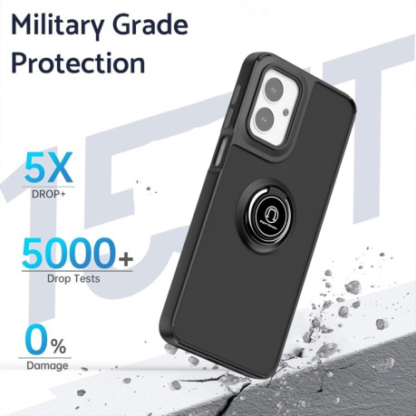 Противоударный чехол Q Shadow 1 Series TPU + PC на Motorola Moto G55 - Black+Red