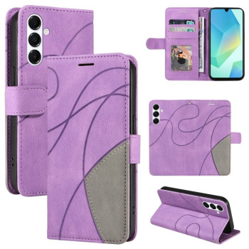 Чохол-книжка Dual-color Splicing Flip Leather  для Samsung Galaxy A26 5G - фіолетовий