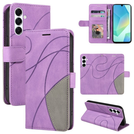 Чохол-книжка Dual-color Splicing Flip Leather  для Samsung Galaxy A26 5G - фіолетовий