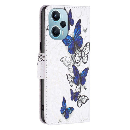 Чехол-книжка Colored Drawing Pattern Invisible для Xiaomi Poco F5 5G / Redmi Note 12 Turbo - Two Butterflies