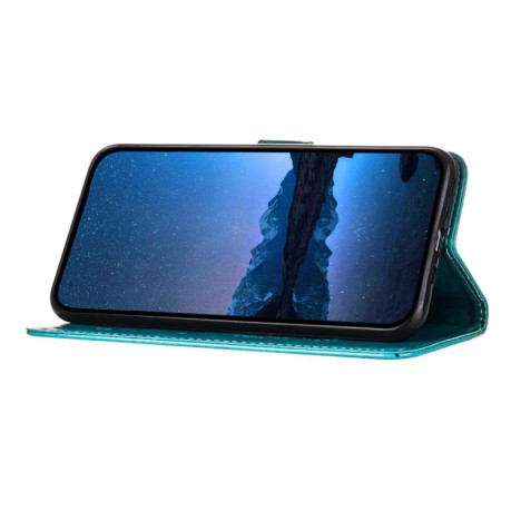 Чехол-книжка Embossed Butterfly для Infinix Smart 8 Plus / Smart 8 Pro - синий