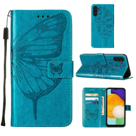 Чохол-книжка Embossed Butterfly для Samsung Galaxy A04s/A13 5G - синій