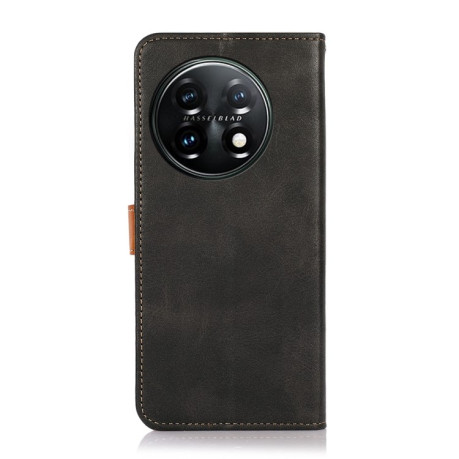 Чохол-книжка KHAZNEH Dual-color Cowhide для OnePlus 11 5G - чорний