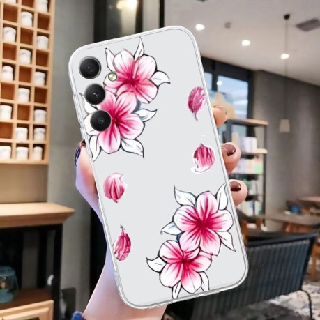 Чехол Colored Drawing Pattern Transparent TPU для Samsung Galaxy S24 FE 5G - Sakura