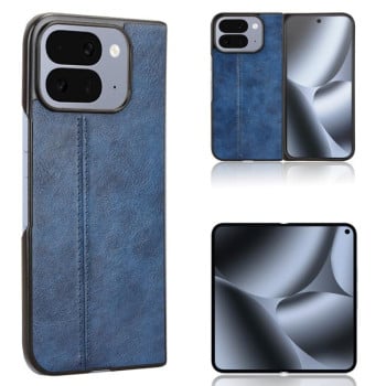 Чехол с прострочкой Sewing Cow Pattern для Google Pixel 10 Pro Fold — синий