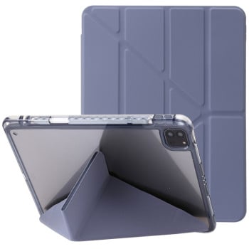 Чехол-книжка Clear Acrylic Demation Leather для iPad Pro 12.9 2022 / Air 13 2024 - фиолетовый