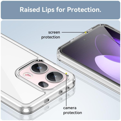 Противоударный чохол Colorful Acrylic Series для OPPO Reno13 Pro - прозрачный