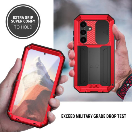 Противоударный чехол R-JUST Sliding для Samsung Galaxy S25 5G - красный