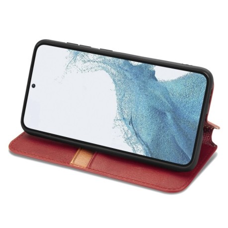 Чохол-книжка Cubic Grid на Samsung Galaxy S23 Ultra 5G - червоний