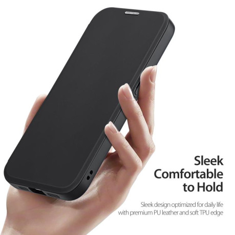 Чехол-книжка DUX DUCIS Skin X Pro Series Magsafe на iPhone 16e - черный