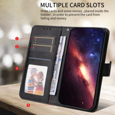 Чохол-книжка Classic Calf Texture на Motorola Edge 60 Fusion / Edge 5G 2025 - чорний