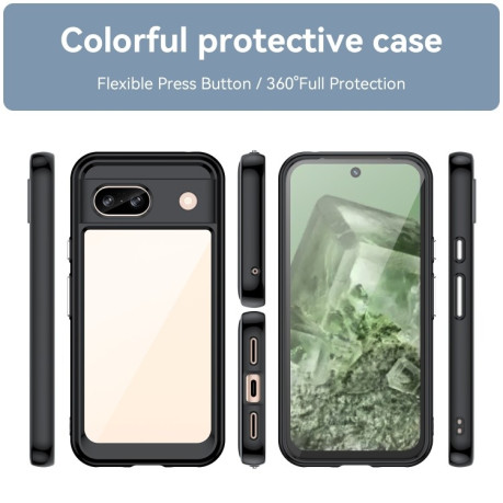 Противоударный чохол Colorful Acrylic Series для Google Pixel 8a - черный