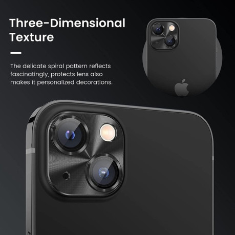 Захисне скло на камеру ENKAY Aluminium для iPhone 15/15 Plus - рожеве