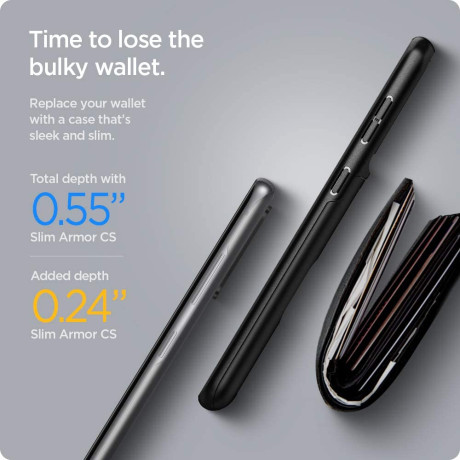 Оригинальный чехол Spigen Slim Armor Cs для Samsung Galaxy S21 Black